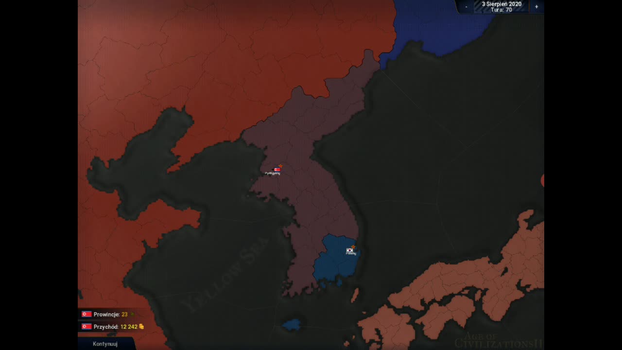 age of civilization 2 timelapse North Korea conquered South Korea