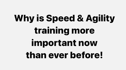 Why Speed Training Is More Important Now Than Ever Before!