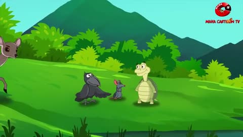 Four Friends | English Cartoon | Panchatantra Moral Stories for Kids