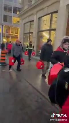 Here is what happens in Canada when terrorist cops and politicians say you are not allowed gas.