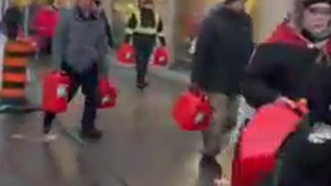 Here is what happens in Canada when terrorist cops and politicians say you are not allowed gas.