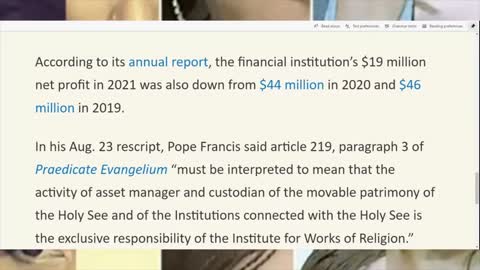 WHY did Pope Francis instruct Vatican entities to move all funds to Vatican bank?