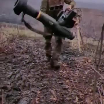 Ukrainian Javing A Russian Armored Vehicle