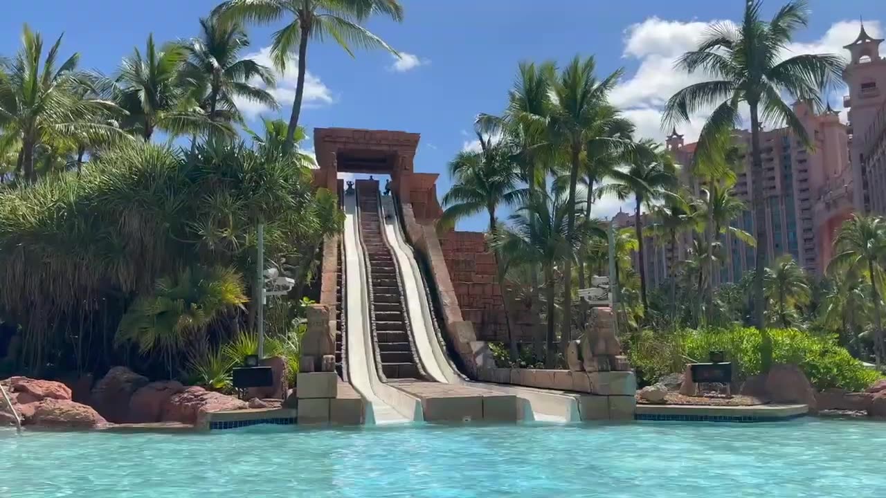 Waterslides at Atlantis, Paradise Island, Bahamas