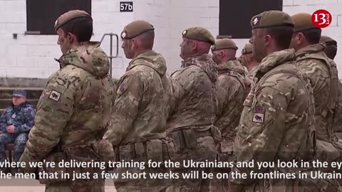 Ukrainian troops training in Britain mark one year since invasion of their country