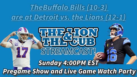 Buffalo Bills at Detroit Lions We Have A Watch Party at 4:00 PM EST, Sunday #DetroitLions #NFL