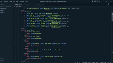 solar system using HTML | CSS | JavaScript.