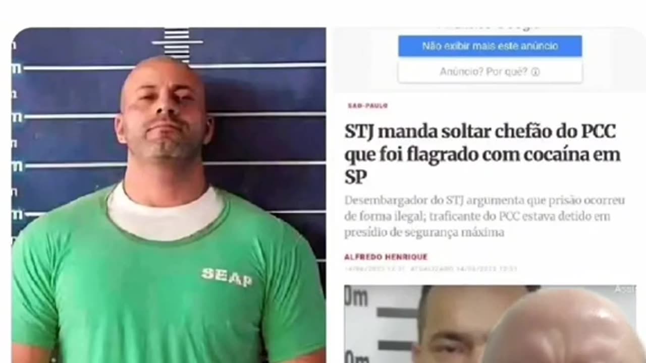 O Judiciário de nosso país: Um está preso e o outro solto.