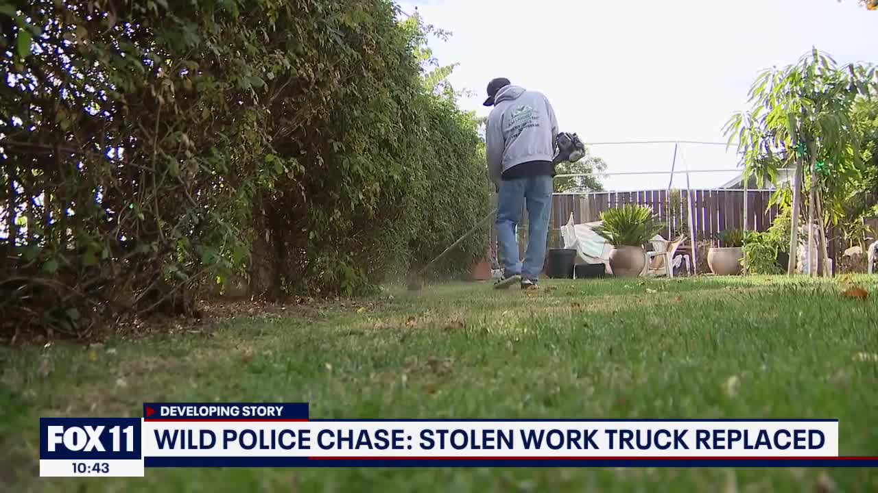 Community helps Whittier man get new work truck after old one got stolen on live TV mid-police chase