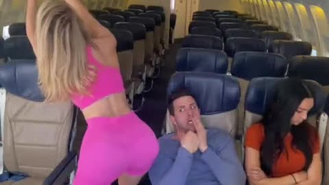 jealous girlfriend freaks out on plane...