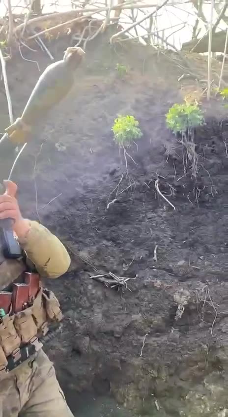 Ukrainian Fires RPG From The Trenches