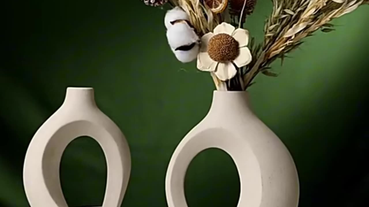 Hollow Nordic Modern Ceramic Vase