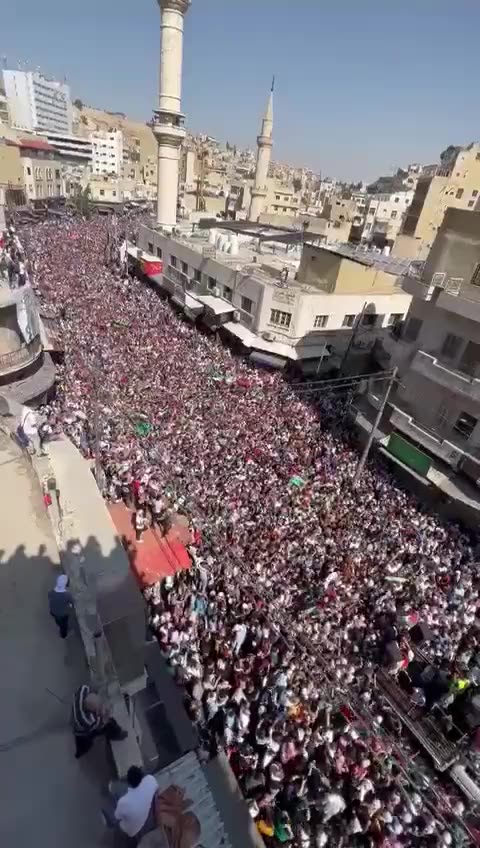 Massive Pro-Palestine Protest In Jordan