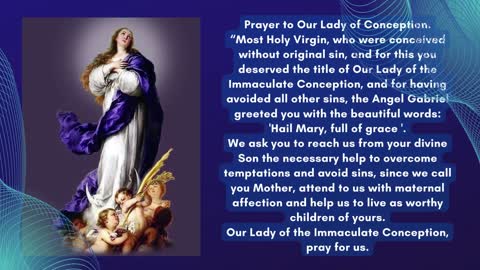 Prayer to Our Lady of Conception.