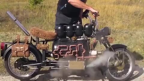 A Motocyle that Runs on Steam