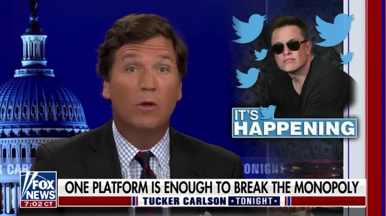 Tucker on Elon's Twitter Takeover: "Tonight, the Tyrants Are Grieving"