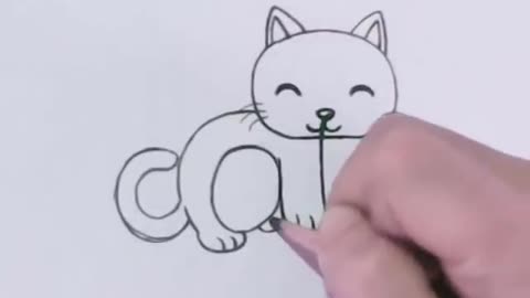 Very Easy! How to turn Words Cat Into a Cartoon Cat. (Wordtoons) learning step by step for kid