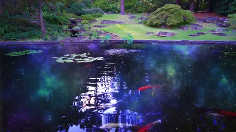 Fishes Pond + 6Hz Theta ► Extreme Relaxation _ Binaural Waves Meditation Music