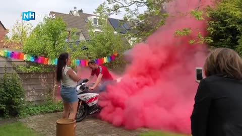 gender reveal feestje in rookwolk