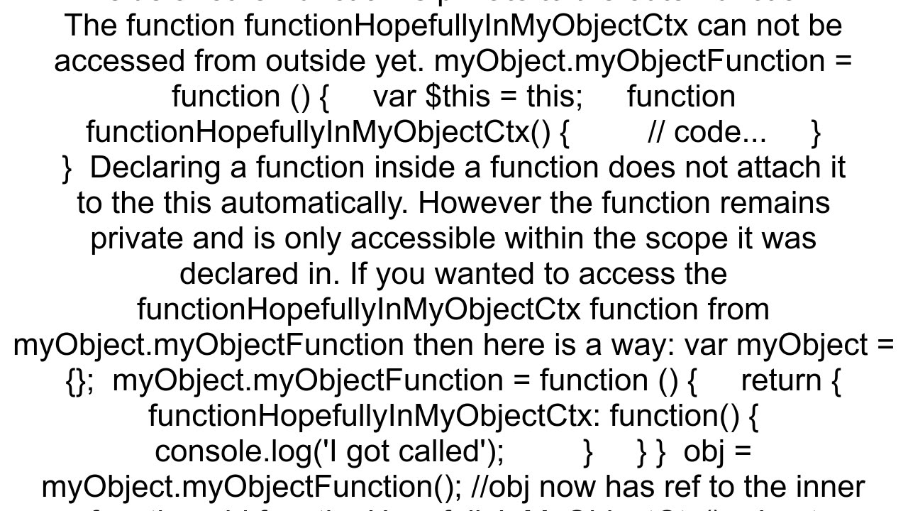 Javascript Global Context and Function Context Declarations