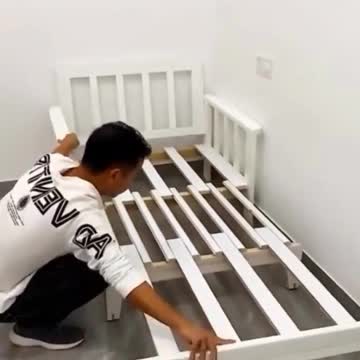 Simple Wooden Sofa cum Bed | Space Saving