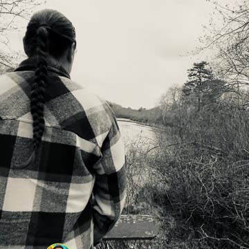 black and white pond