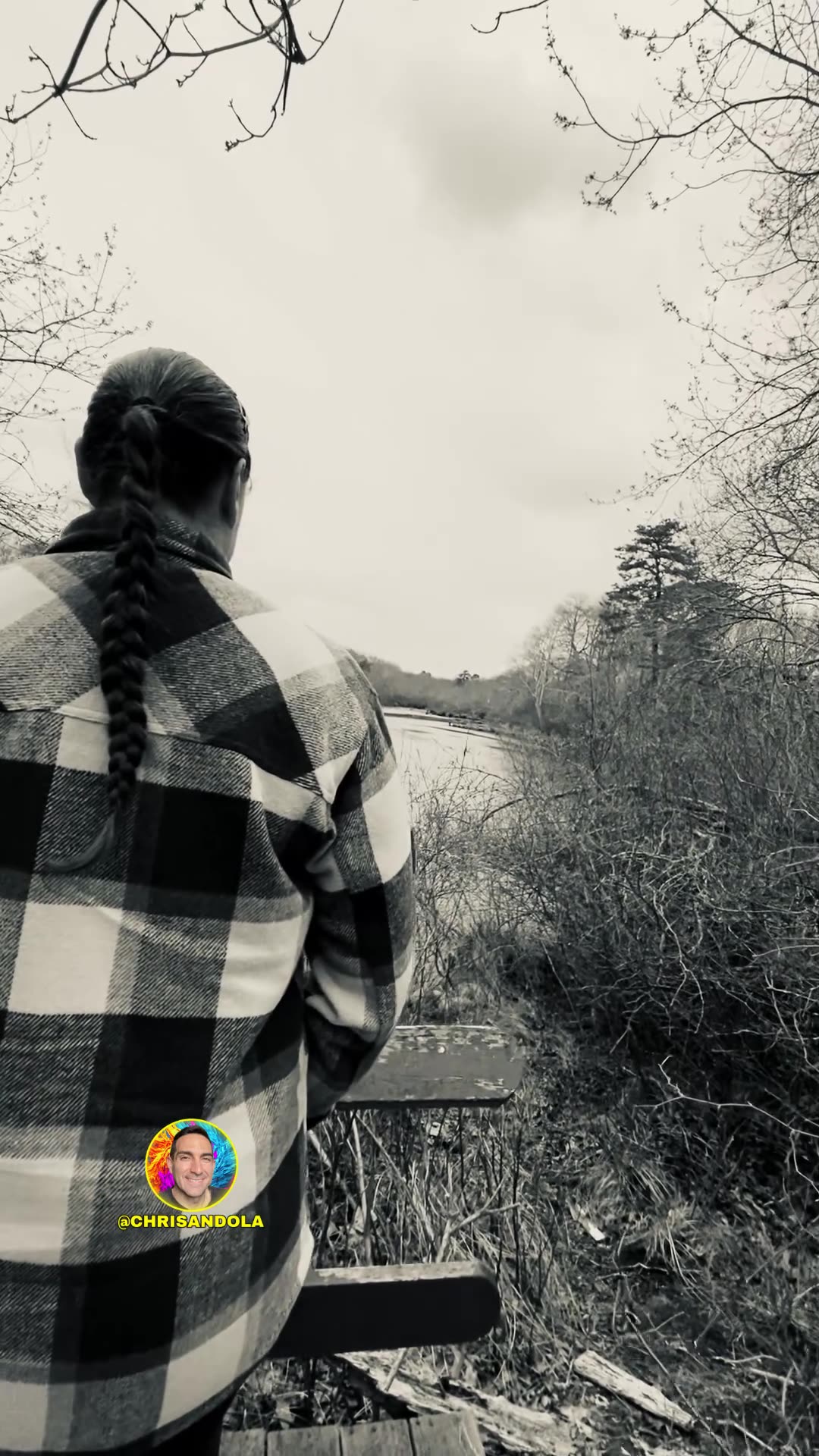 black and white pond