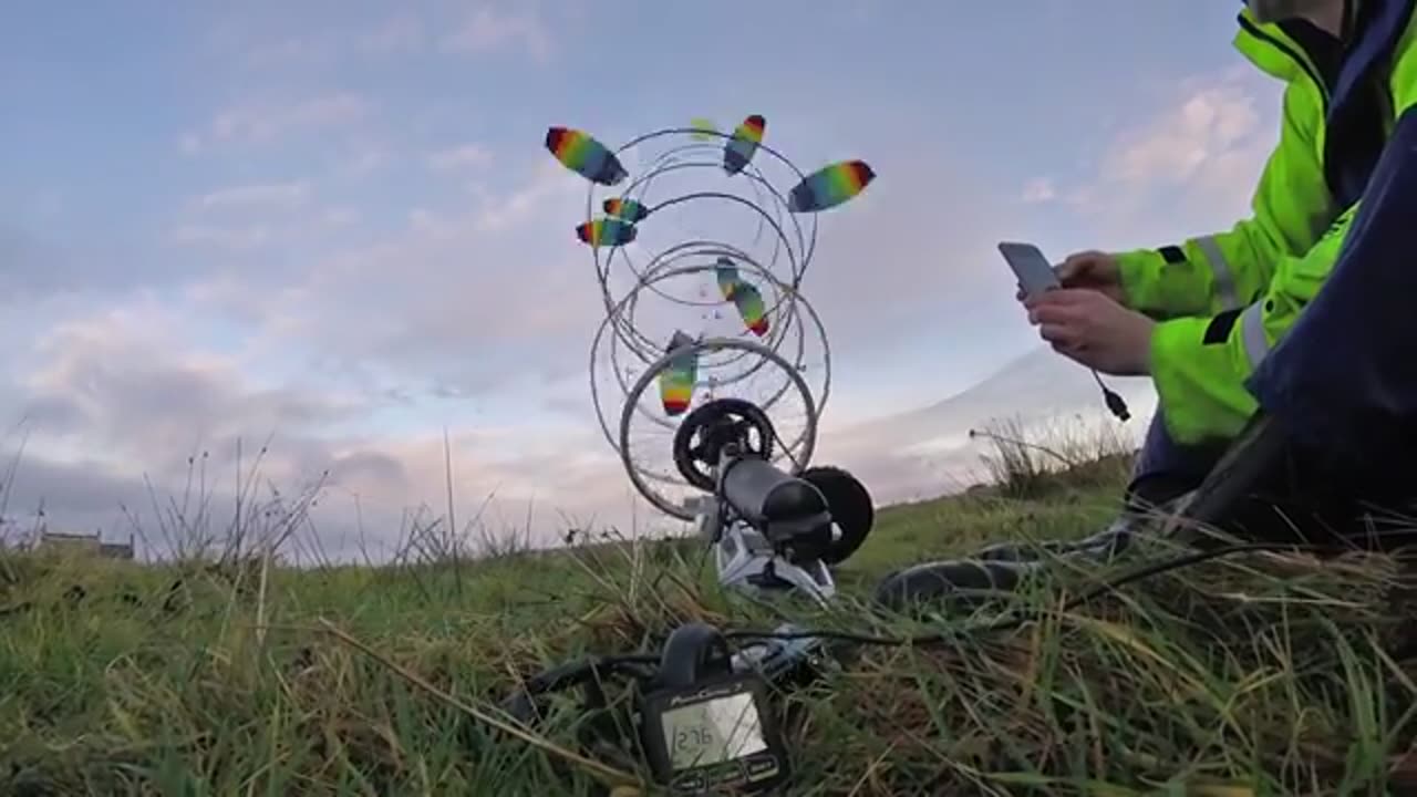 3 stack Daisy flying wind turbine 608W test