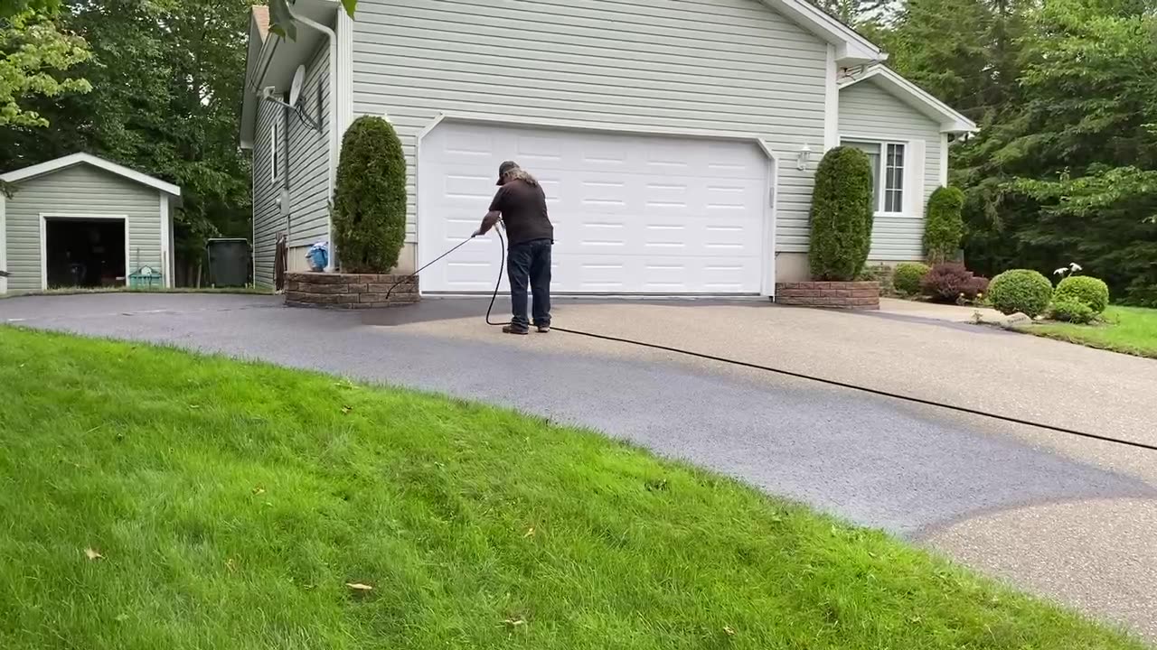 Professional Asphalt Spray Sealing: “The Muggy Clowdy Day One” Top Coats Pavement Maintenance