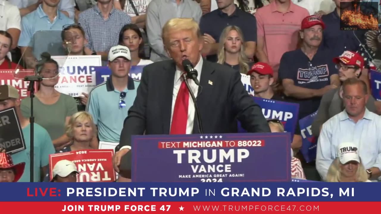 President Donald Trump Speech Grand Rapids, Michigan July 20 2024