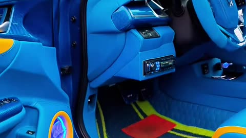 Blue car modified