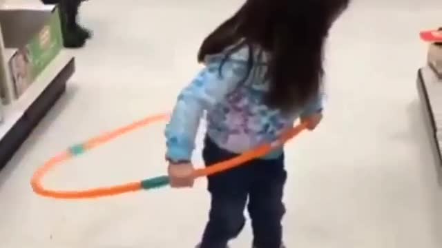 It means the hula hoop doesn't fall off