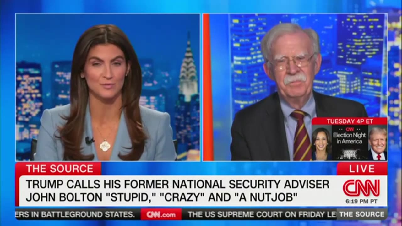 Laughing John Bolton Reacts on CNN to Trump’s ‘Typically Juvenile