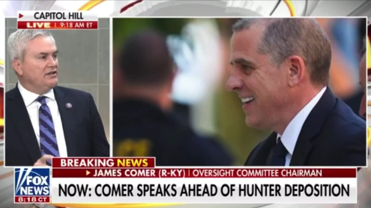 Rep Comer making STATEMENT before Hunter DEPOSITION