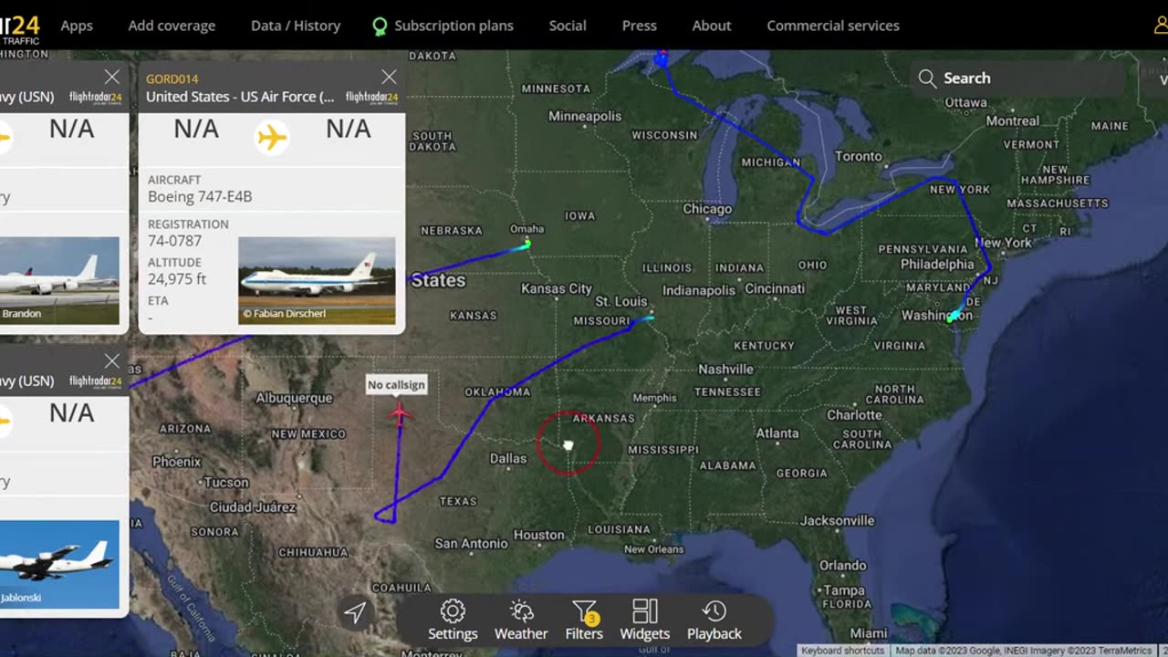 Presidential doomsday plane up in the air as of 2 hours ago in USA air space. 3 or 4 in the air currently right now. UPDATE - U.S. DOOMSDAY PLANES & NUCLEAR WAR PLANES STILL IN THE AIR!!