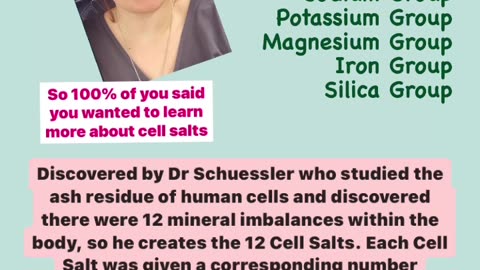 Introduction to Homeopathic Cell Salts