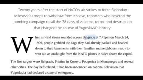 BIDEN - 1999 NATO BOMBED BELGRADE FOR 78 DAYS KILLING THOUSANDS