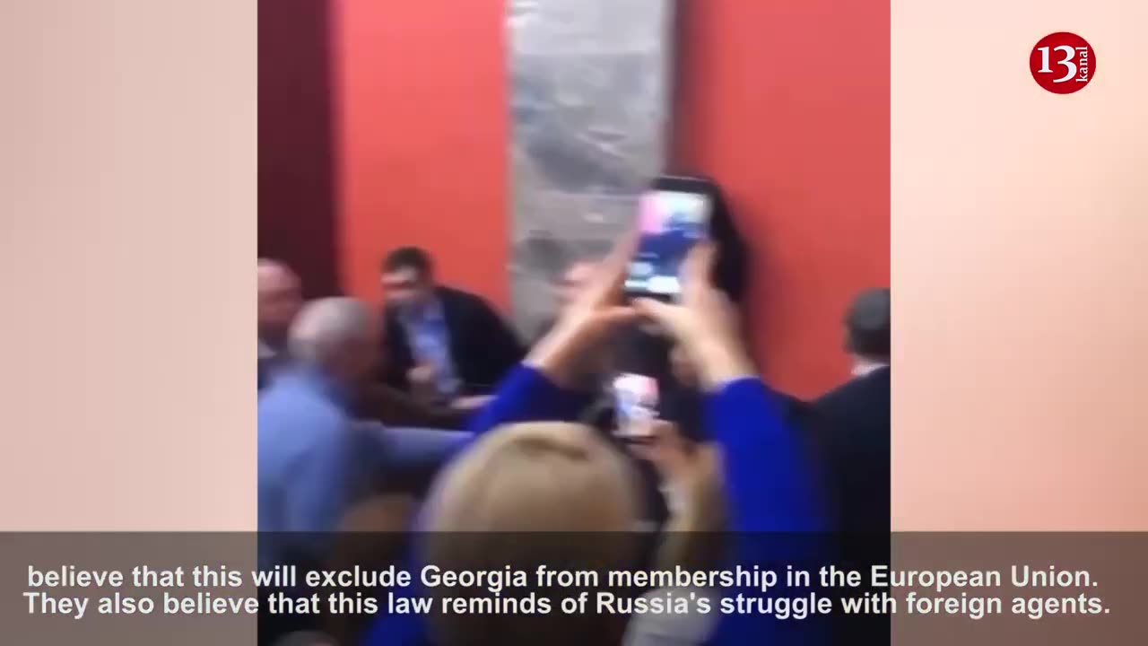 A fight between deputies in the Georgian parliament