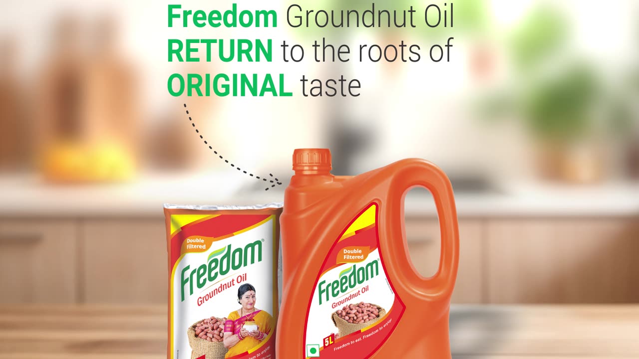 Freedom Groundnut Oil RETURN to the roots of Original taste.