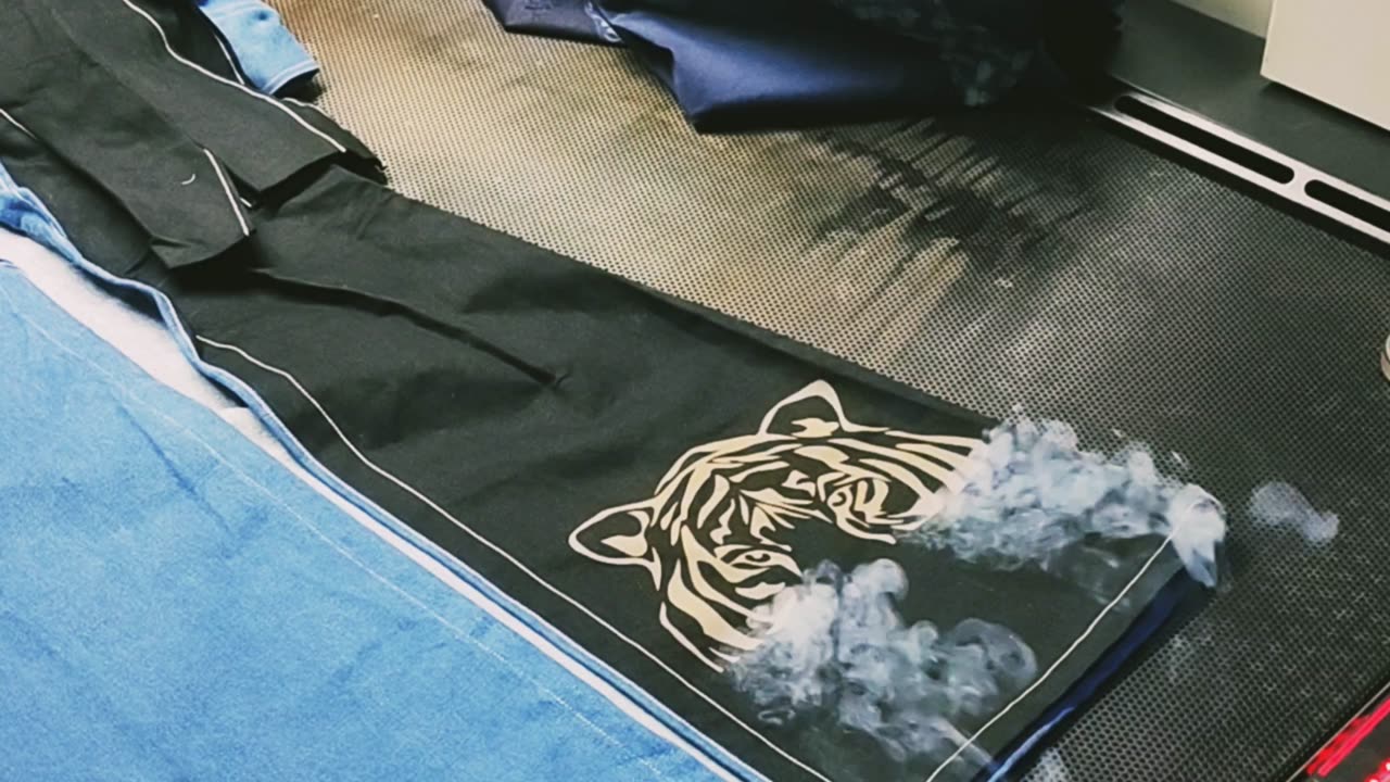 Tiger on fire