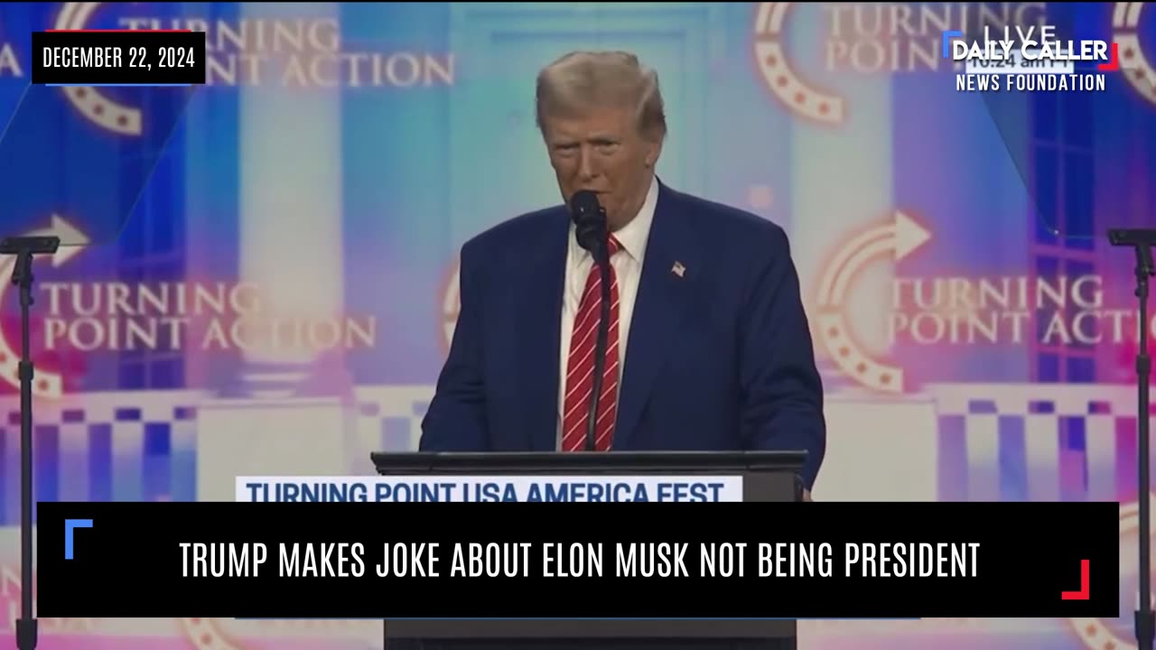 Trump Makes Joke About Elon Musk Not Being President