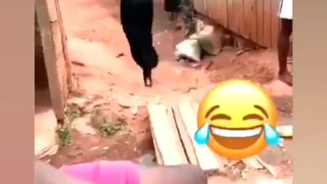 Funny Lady With Awkward High Heel In A Rough Environment