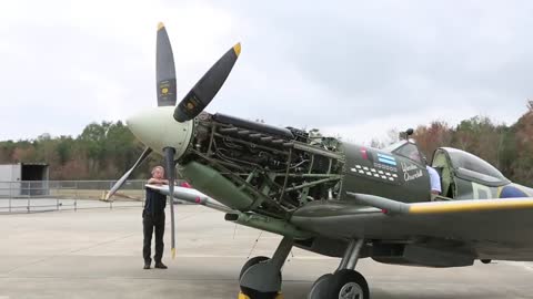 Spitfire MK XVI - First Engine Run in 17 Years!