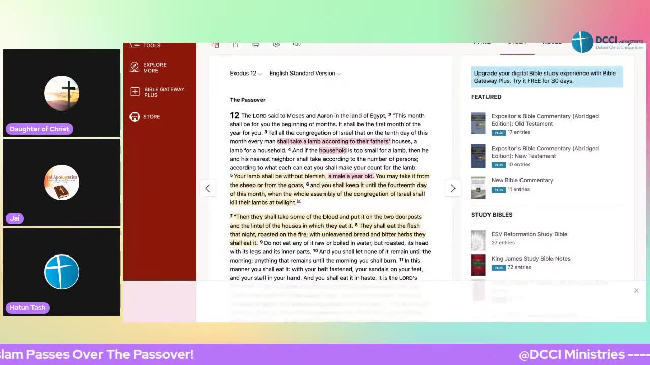 Islam Passes Over the Passover with @Jai Apologetics & DCCI