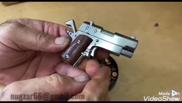 Mini Colt Gun test - mini colt 1911. 6mm flobert. Semi-Auto 3+1