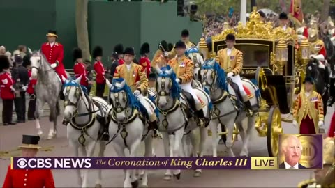 King Charles begins procession ride to Westiminster Abbey ahead of coronation