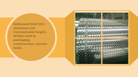 embossed 5083 h111 aluminum coil Length customizable aluminum coil
