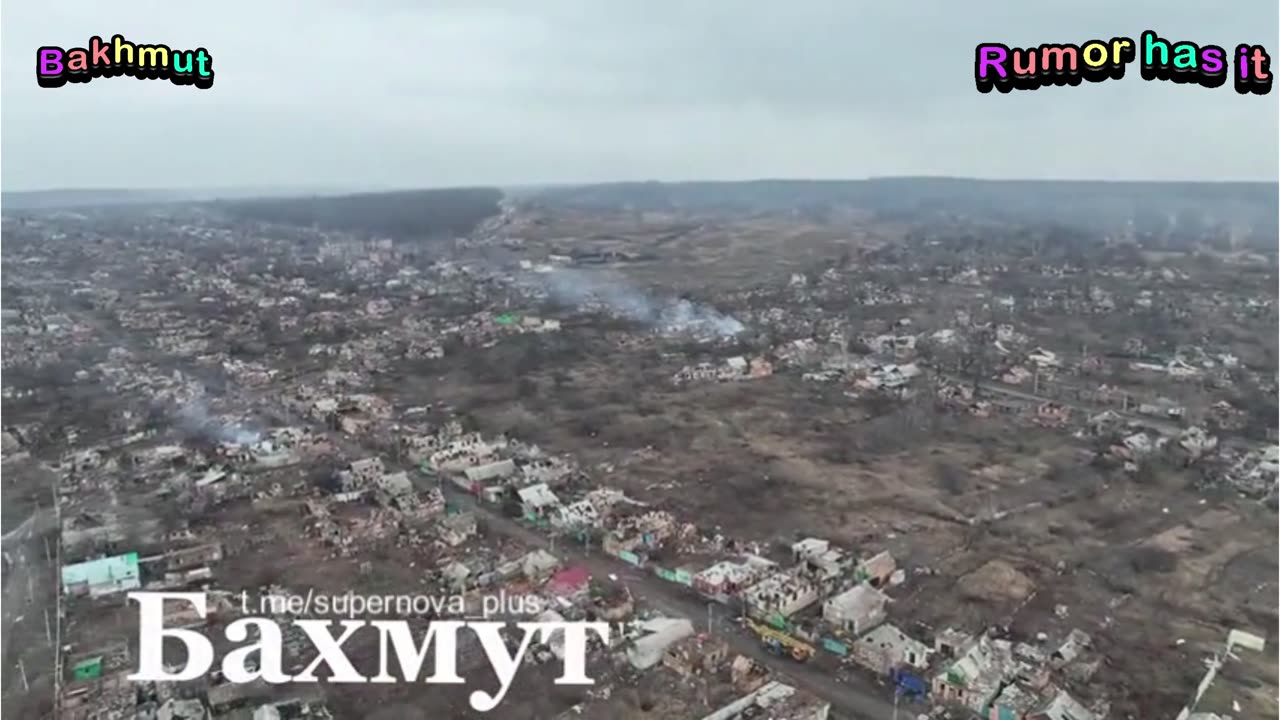 Latest drone footage of what used to be Bakhmut Ukraine