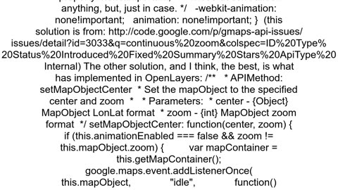 Google Maps API V3 disable smooth zoom