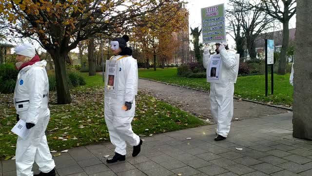 Les Masques Blancs Dunkerque En memoire des victimes de l'injection le 10dec 22